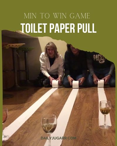 20 Christmas Minute to Win It Games FOR KIDS AND ADULTS-Toilet Paper Pull