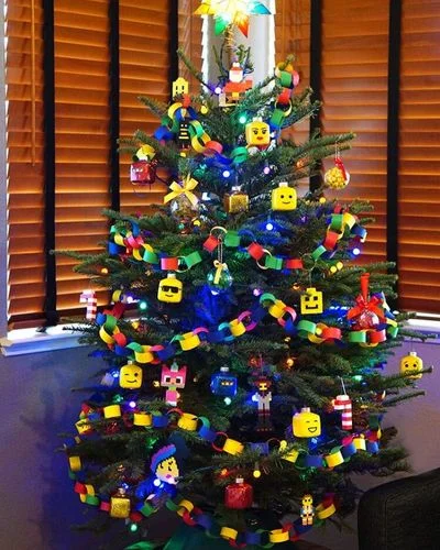 50 Best Christmas Tree Ideas to Impress Guests-Lego Tree