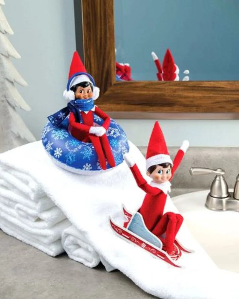 50 Last Minute Elf on the Shelf ideas-Playing with Play Mixture