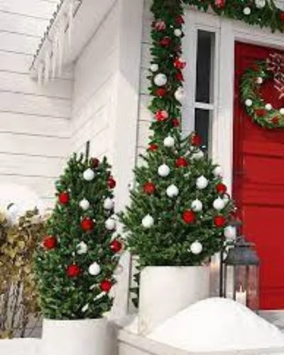 Outdoor Christmas decorations ideas and how to celebrate Merry Christmas-House of God Fir Counterfeit Thin Tree