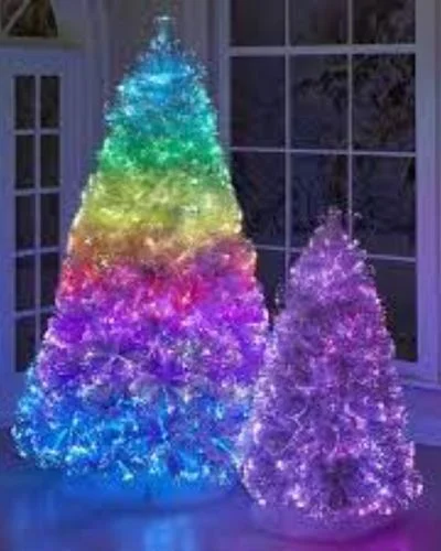 Outdoor Christmas decorations ideas and how to celebrate Merry Christmas-White Aurora Borealis Tree