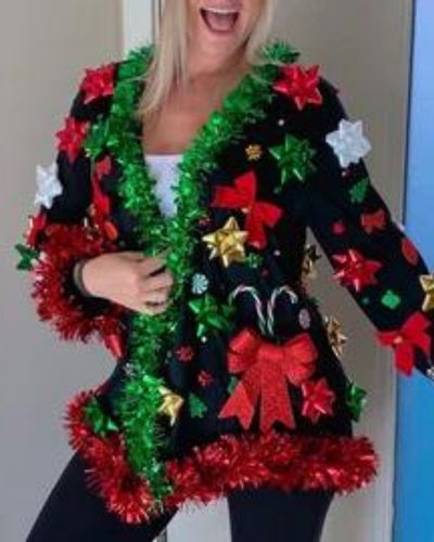 40 Christmas Outfits Ideas that Make You Look to be an Extra-A Wool Cardigan