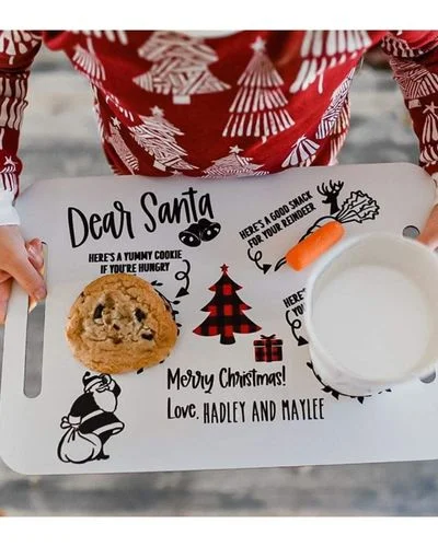 50 DIY Merry Christmas Sign & Decorations Ideas-50 DIY Merry Christmas Sign & Decorations Ideas-Cookie Tray for Santa