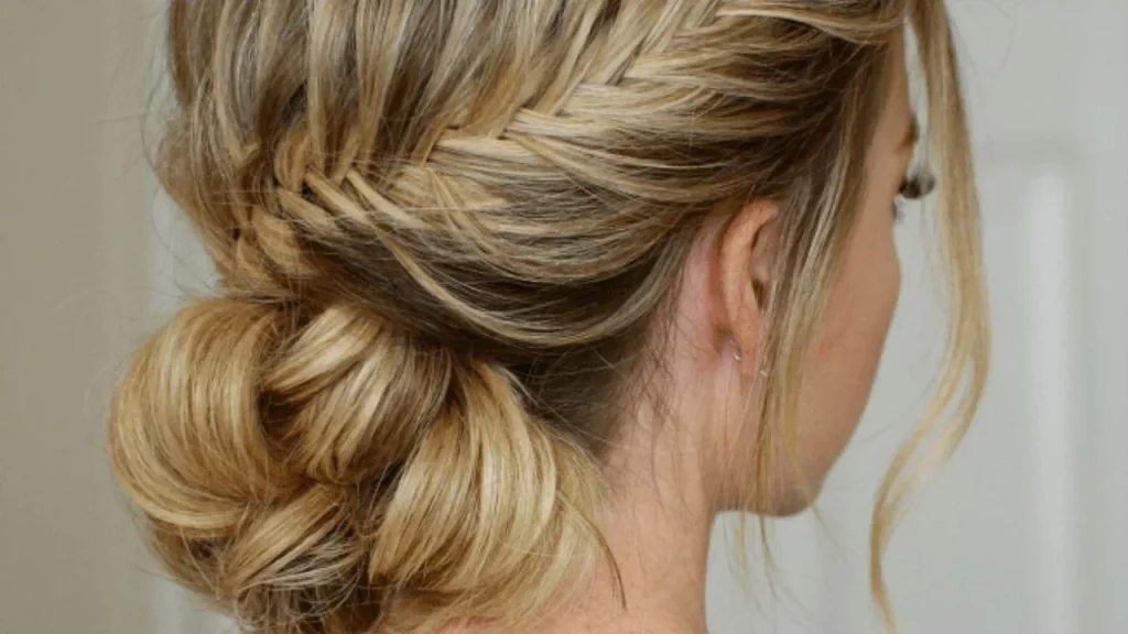 15 Elegant Formal Hairstyles For Girls To Try In 2023-Braided Low Bun