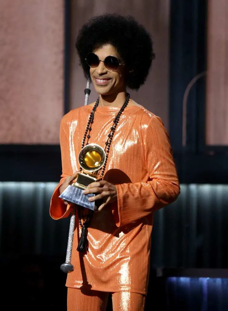 Accepting a Grammy