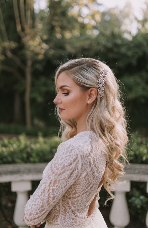 Side Part Wedding Hair