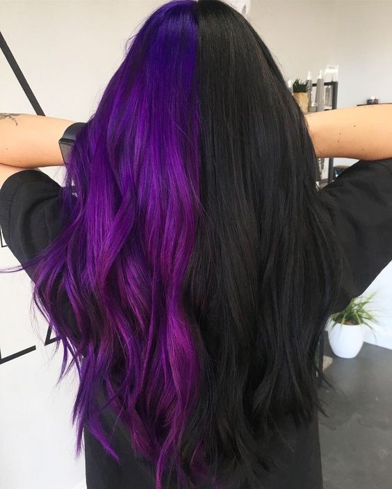 Purple And Black Hair 