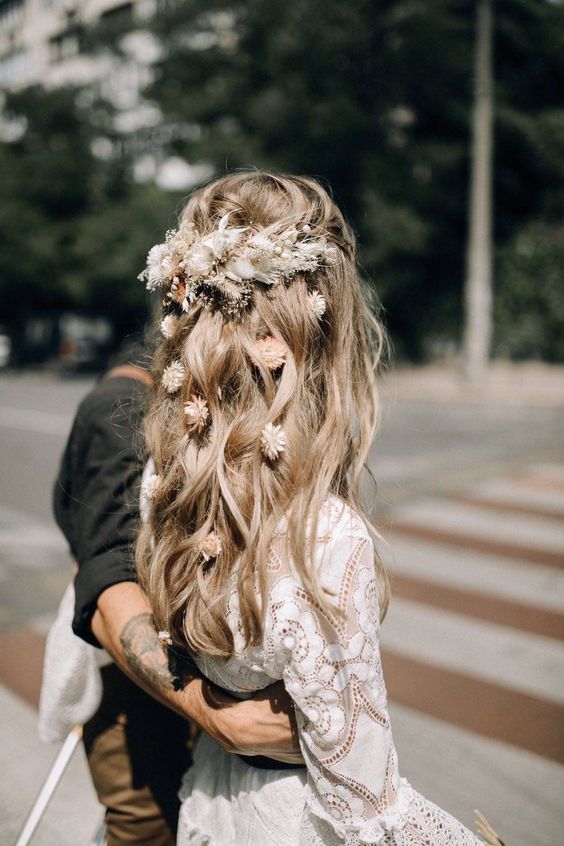 Boho Wedding Hair down 