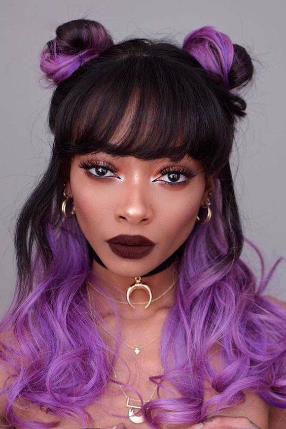 Purple And Black Hair 