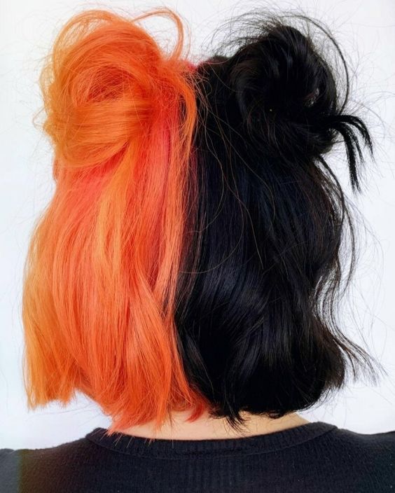 Orange And Black Hair 