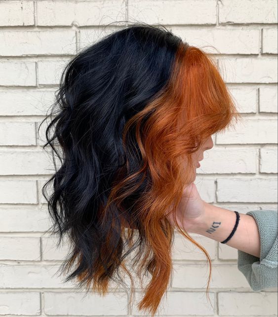 Orange And Black Hair 
