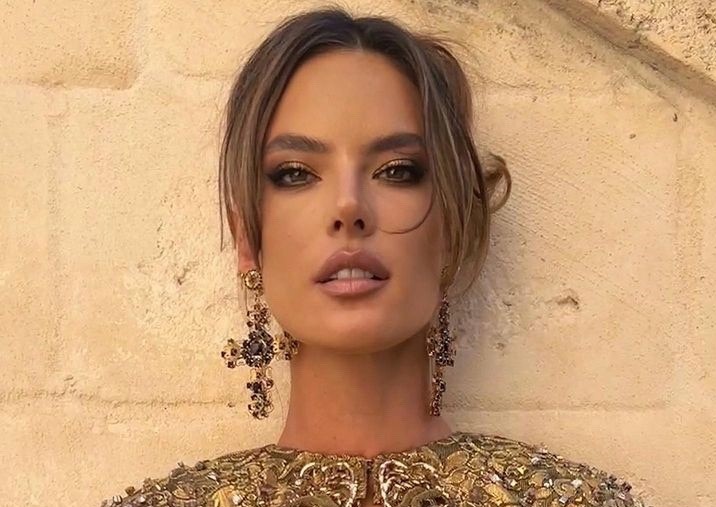 Luxurious Alessandra Ambrosio before the Dolce & Gabbana Alta Moda Fall/Winter 2023 show in Puglia