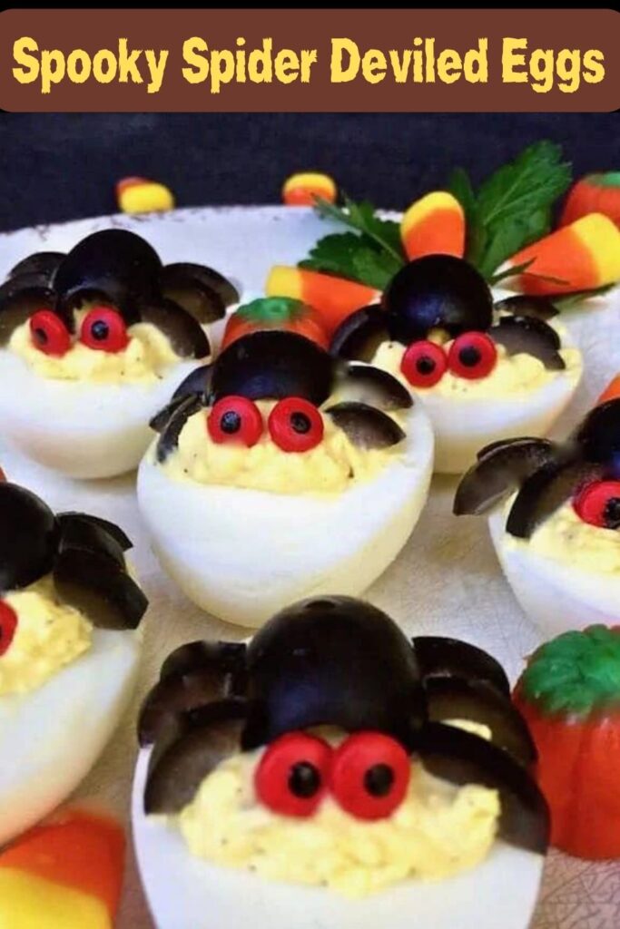 Spooky Spider Deviled Eggs
