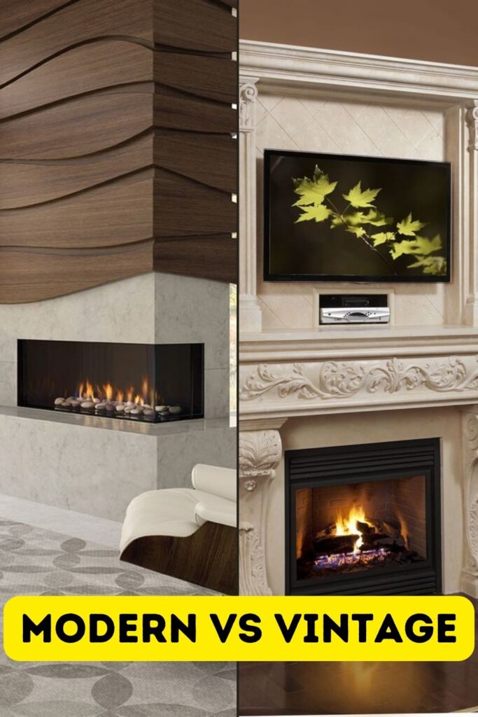 Modern vs Vintage Hipstoric Home Traditional Fireplace