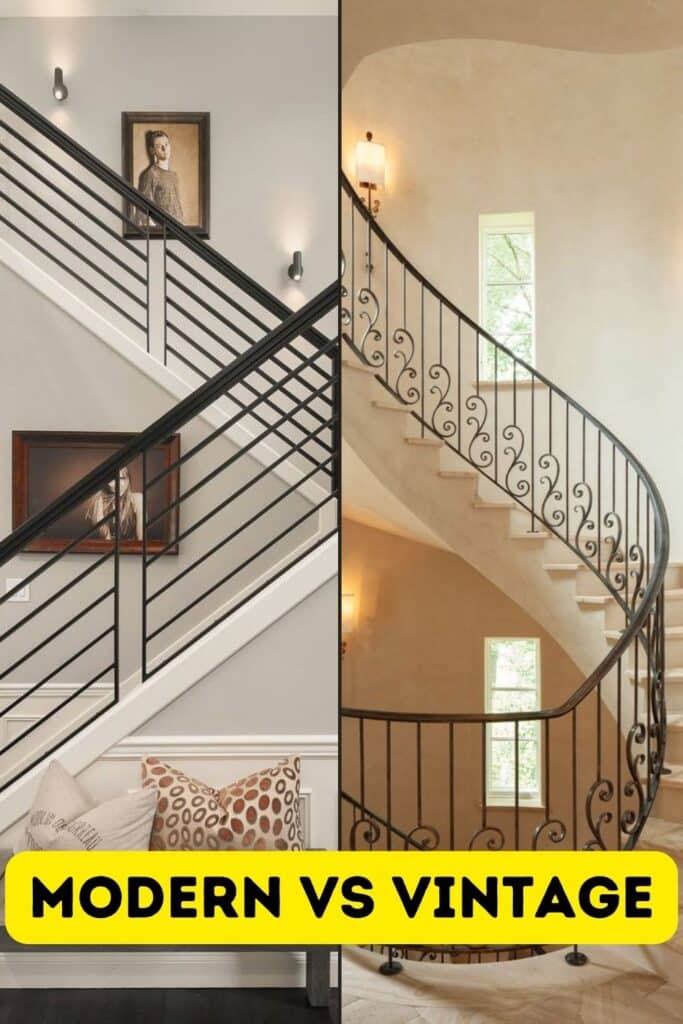 Modern vs Vintage Hipstoric Home Wrought Iron Railings