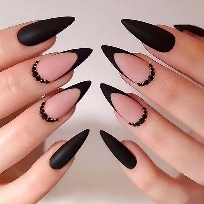 9. Embracing Confidence with Short Stiletto Nails