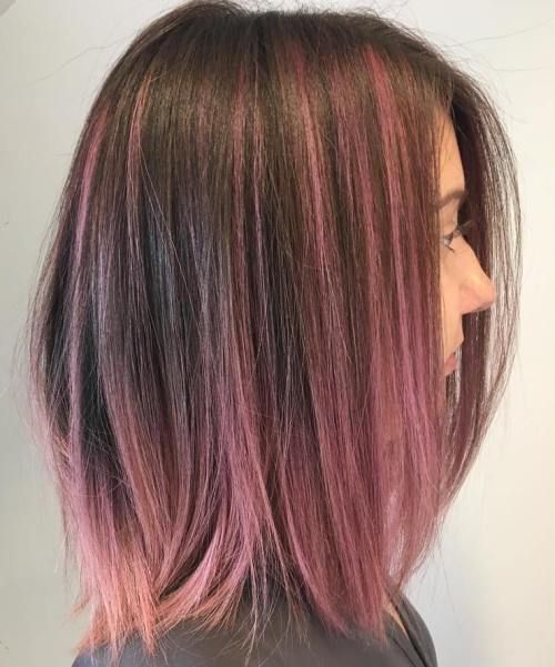 Brown To Pink Balayage