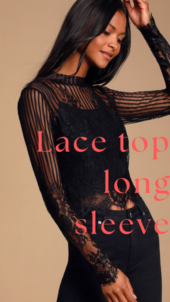8. Easy to Care For Lace top long sleeve