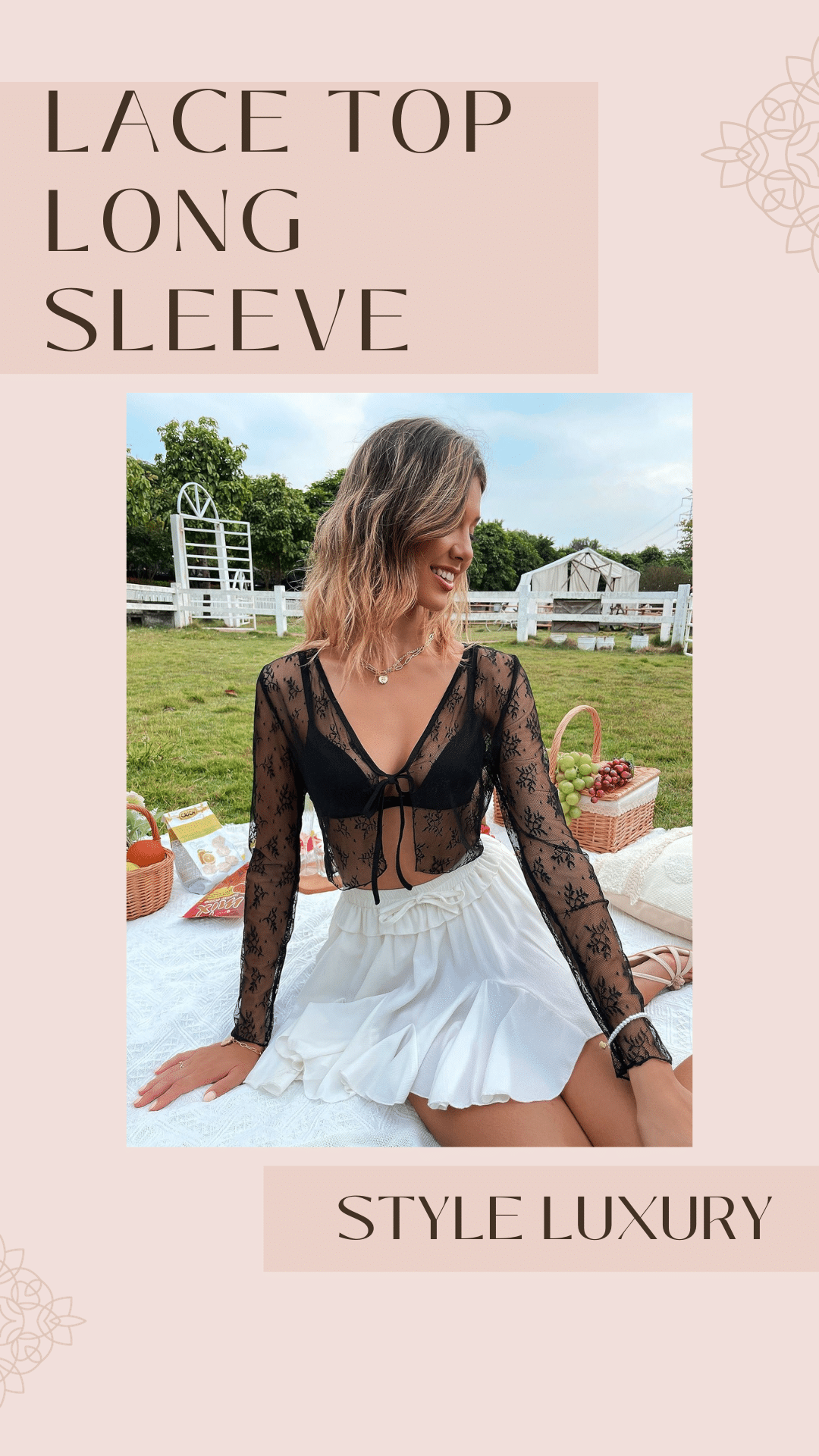 Lace Long Sleeve Top