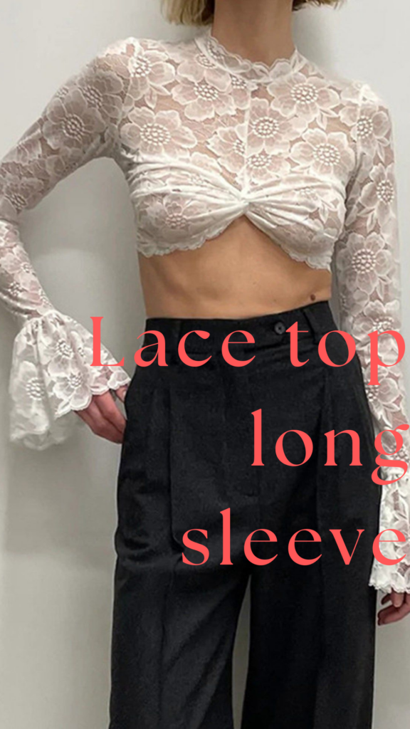 5. Variety of Styles Lace top long sleeve