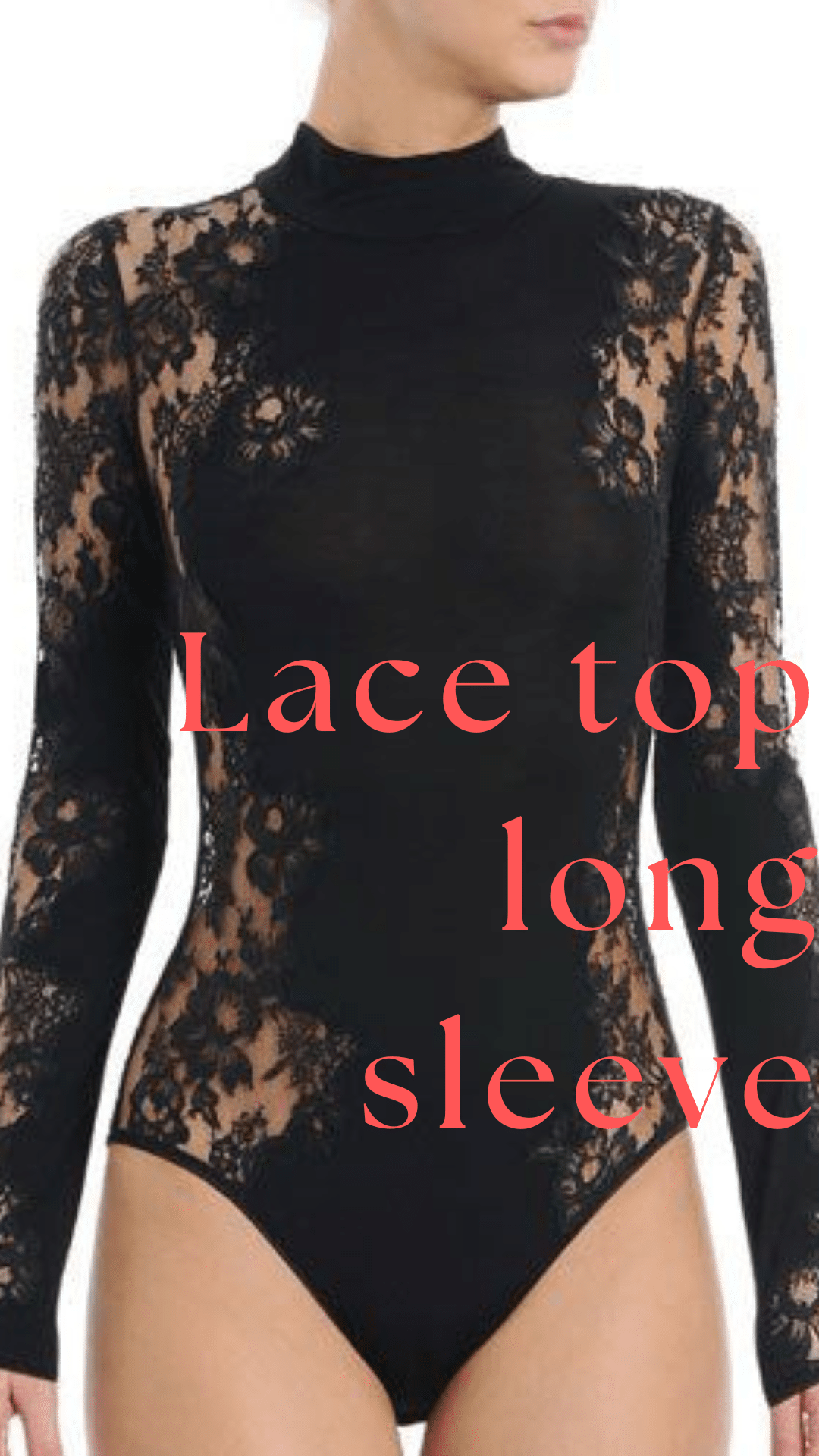 Lace Detail Long Sleeve Top and Pants Set main image 1