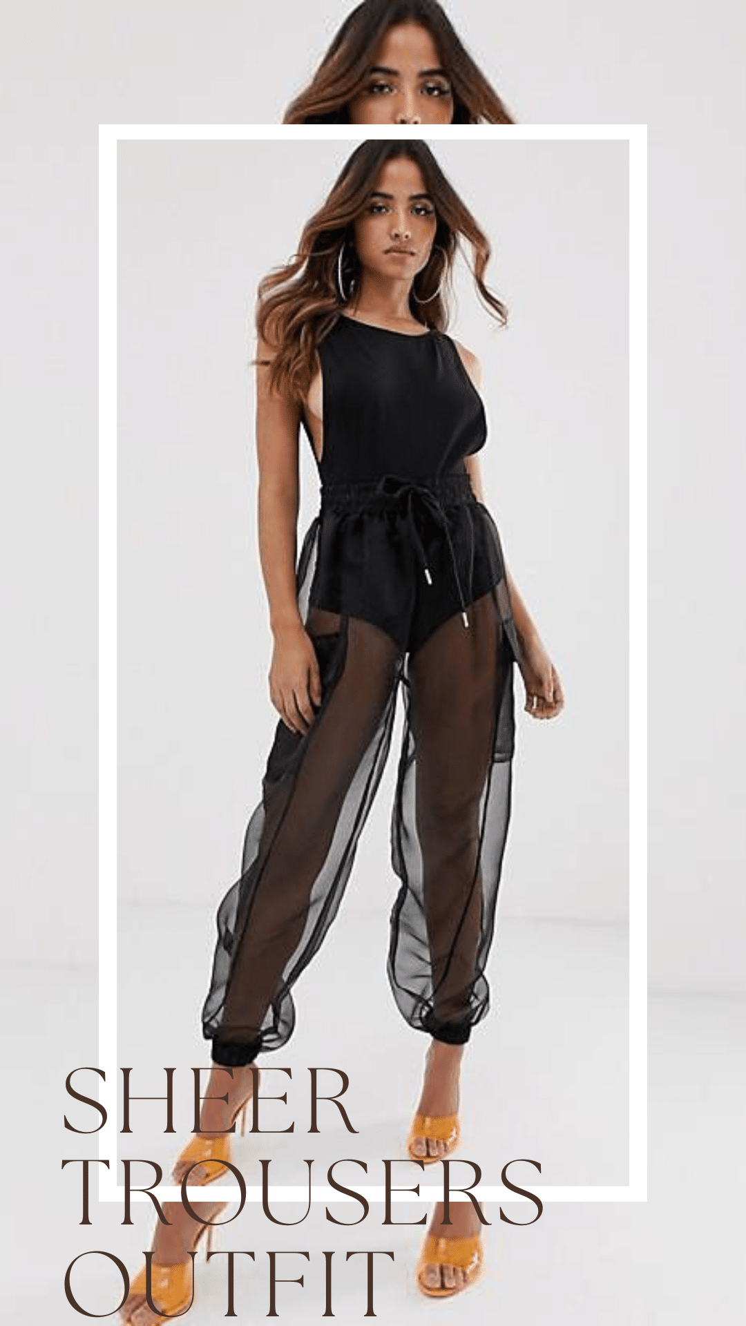 Sheer Voile Bootcut Trousers