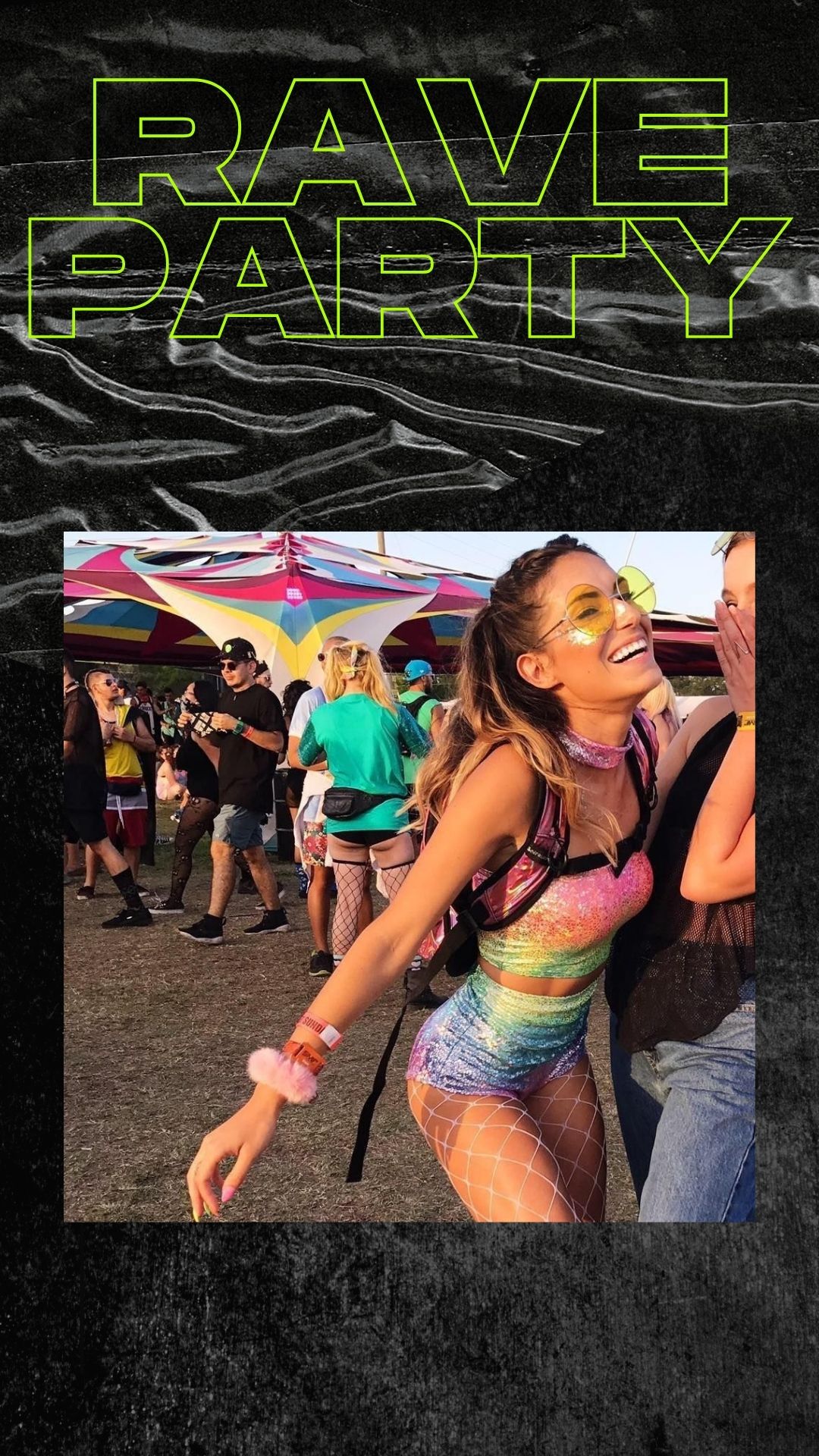 Ultimate Rave Party Aesthetic Neon Dreams and Laser Beams