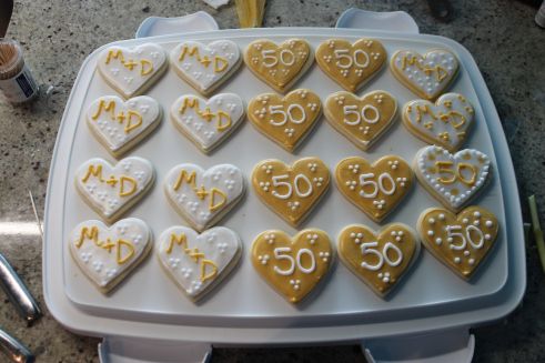 50th anniversary cookies decorated