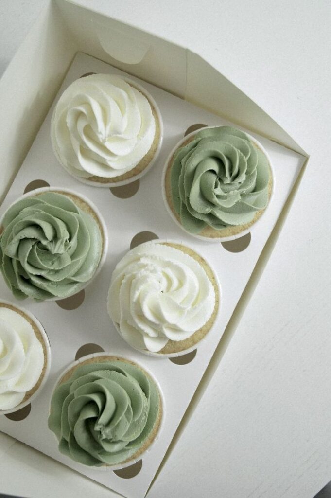 Sage Green Cupcakes