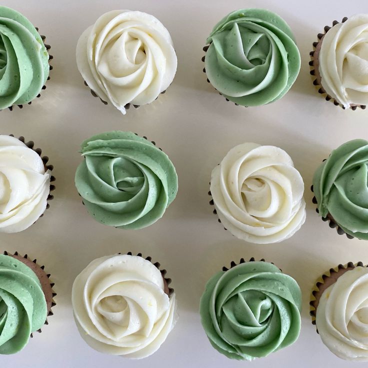 Sage Green Cupcakes Ideas 