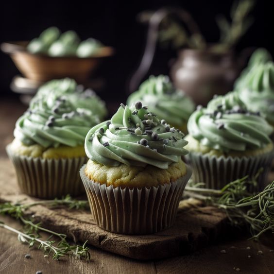 Elegant Sage Green Wedding Cupcakes