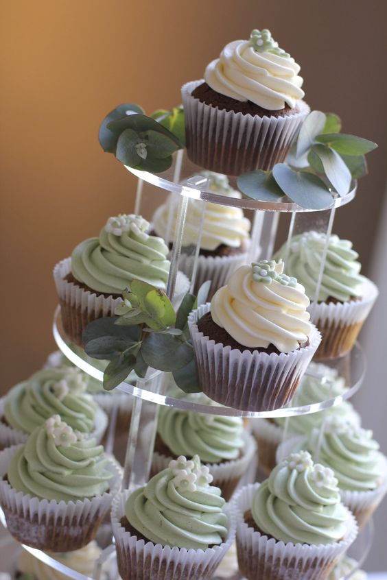 Sage Green Cupcakes with a Flavour Twist