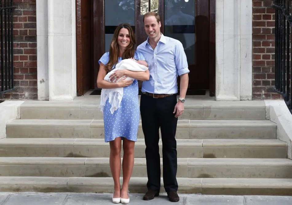 Kate & Prince William with baby George