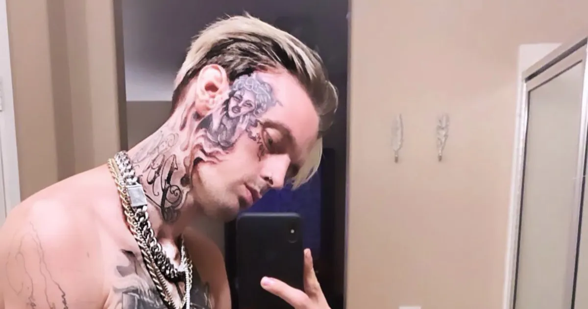 Aaron Carter face tat