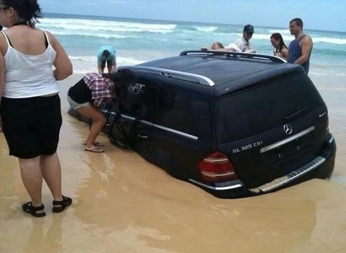 Maybe Don't Park On The Beach
