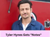 Tyler Hynes Gets "Notes" from Family on Hallmark Set Visit