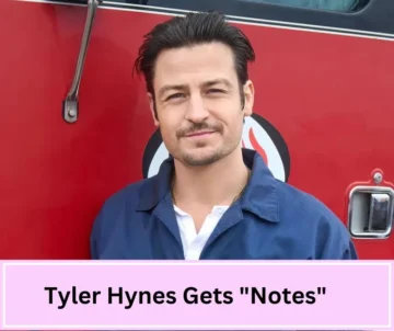 Tyler Hynes Gets "Notes" from Family on Hallmark Set Visit