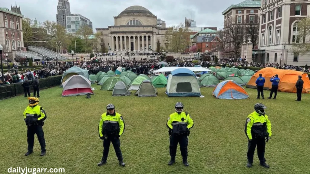 Arrests were also made at Columbia University 