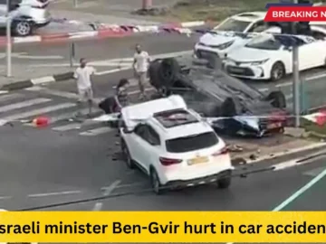 sraeli National Security Minister Itamar Ben-Gvir was slightly injured in a car accident on Friday