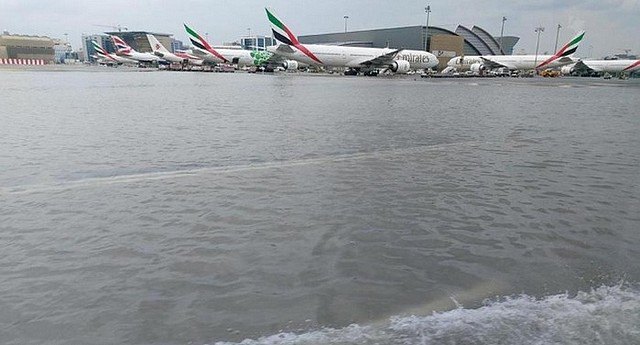 Airport situation right now due to heavy rain in Dubai on Tuesday.