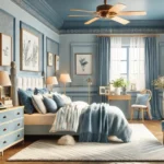 Serene Retreat, Cozy Blue Decor for Your Master Bedroom. daily jugarr.com