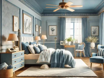 Serene Retreat, Cozy Blue Decor for Your Master Bedroom. daily jugarr.com